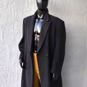 SCOTT INTERNATIONAL MEN'S DOUBLE BREASTED WOOL/CASHMERE BLEND HEAVY OVERCOAT